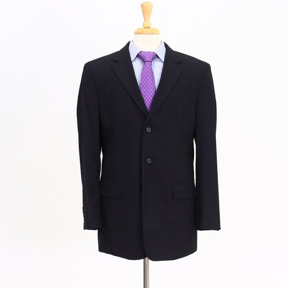 Jos. A. Bank 42L Navy Solid 3-Button Sport Coat Blazer Jacket B901 - Picture 1 of 11